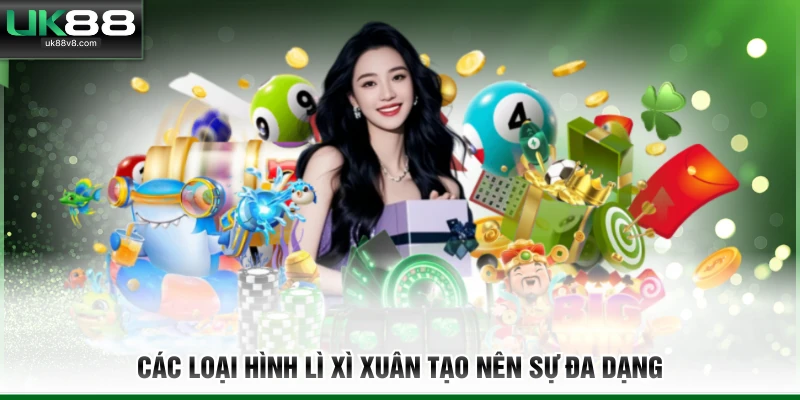 Các loại hình lì xì xuân tạo nên sự đa dạng 