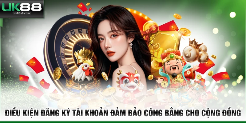 Điều kiện đăng ký tài khoản đảm bảo công bằng cho cộng đồng