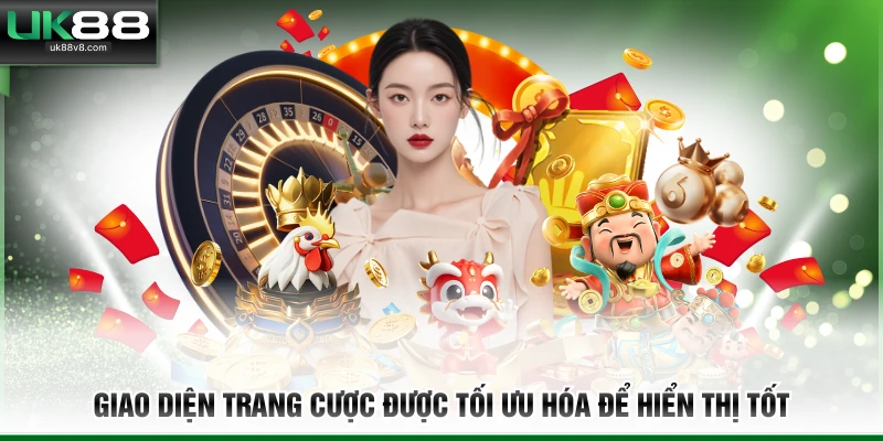 Giao diện trang cược được tối ưu hóa để hiển thị tốt 