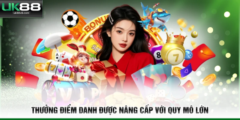 Thưởng điểm danh được nâng cấp với quy mô lớn 